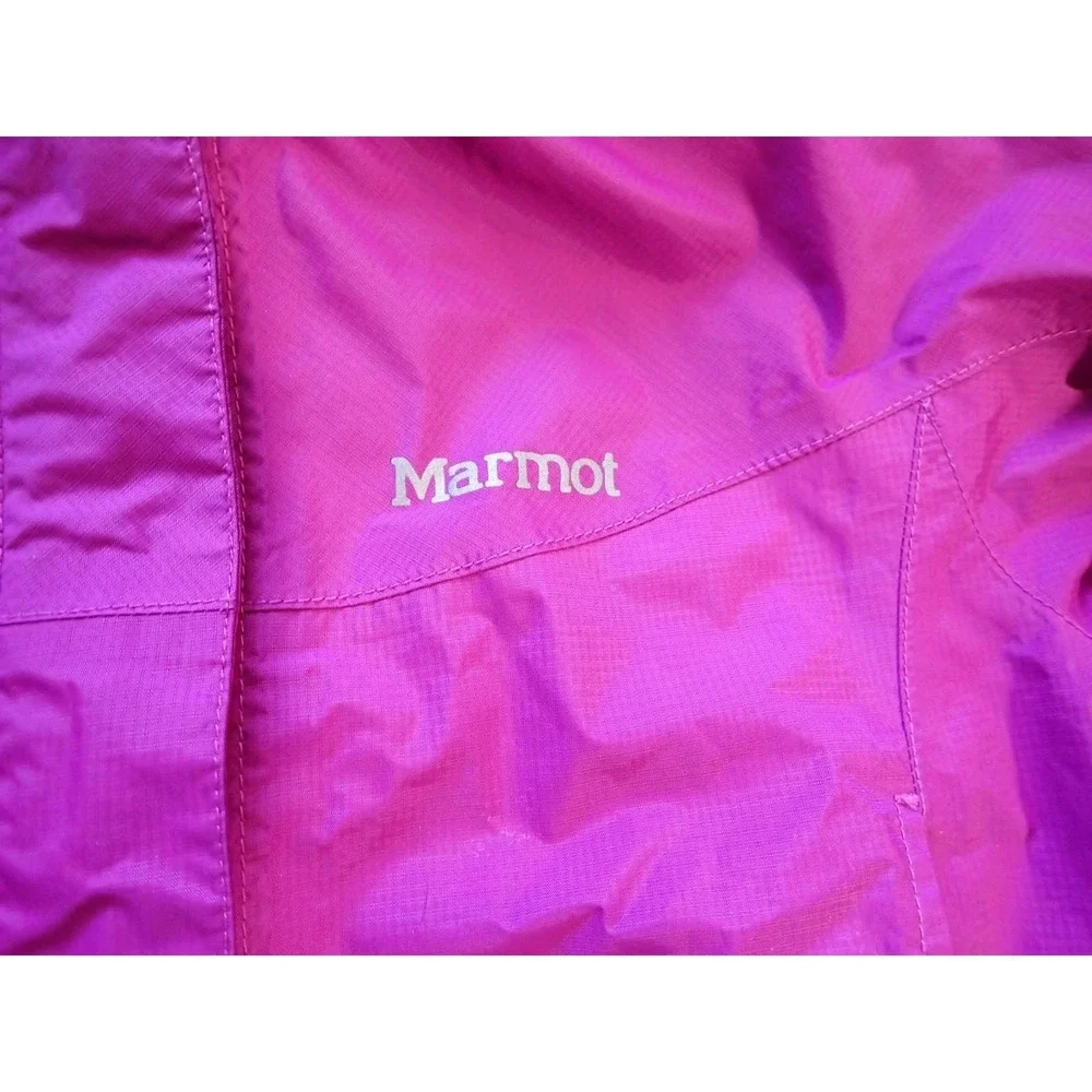 Marmot Rain Jacket‎ Girls Small Purple Good Hooded Waterproof PreCip Shell